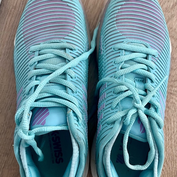 K-Swiss Women's Hypercourt Teal & Purple Athletic Sneakers - Picture 3 of 16